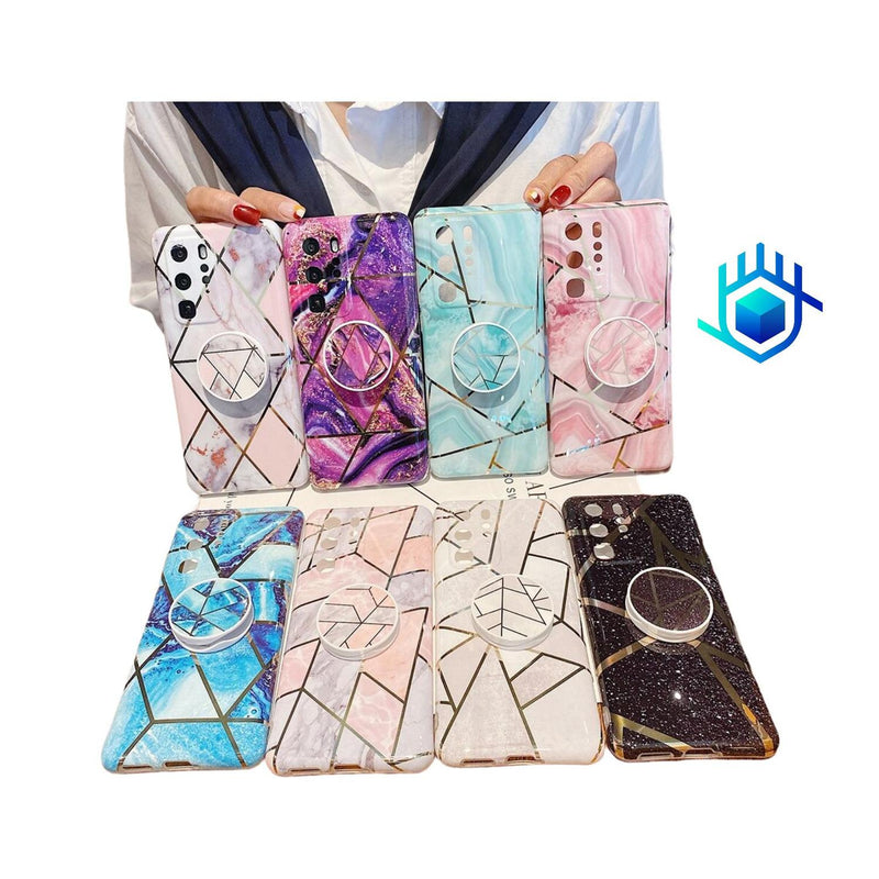 Funda Para Huawei + Mica Lineas Case Mujer Protector Mujer