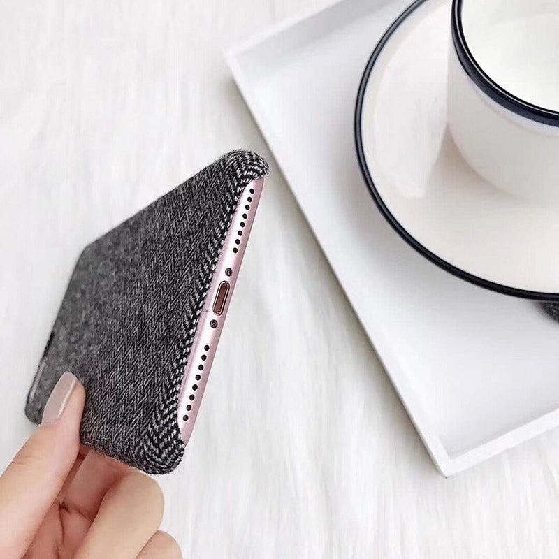 Funda Para iPhone Canvas Mezclilla Lienzo Tela Hombre Mujer