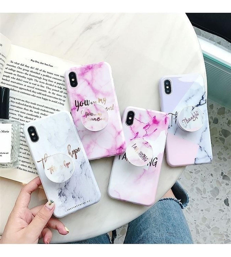 Funda Para iPhone Marmol Mujer Protector Resistente Dama 3D