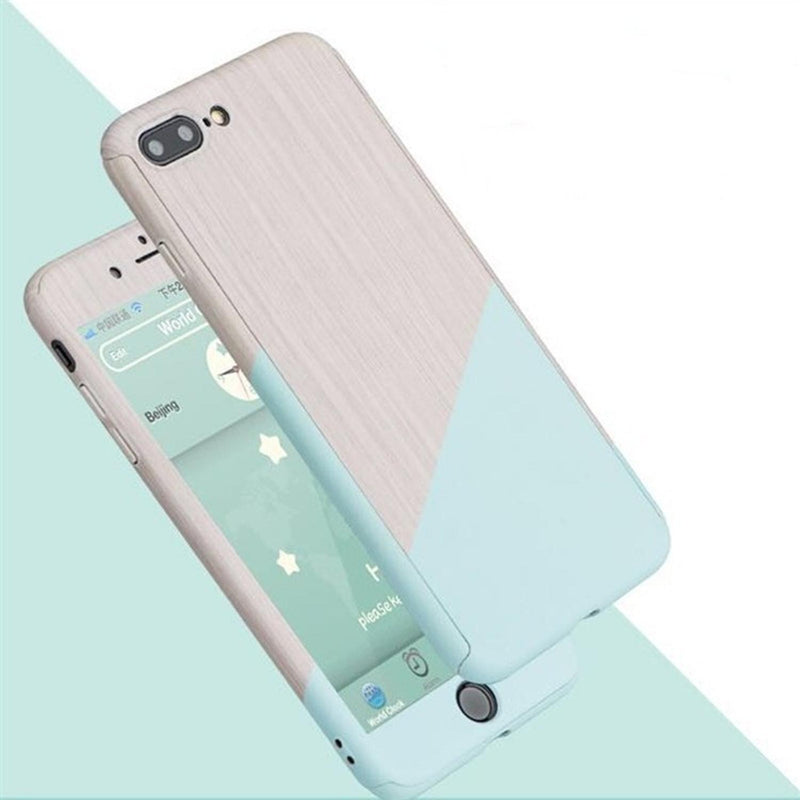 Funda 360+ Mica para iPhone Marmol Delgada Ligera Mujer Case