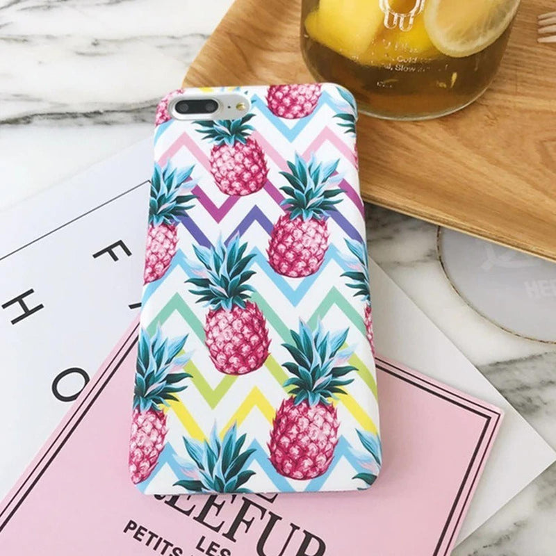 Funda Piña Retro Para iPhone Vintage Dama Hombre Mujer Playa