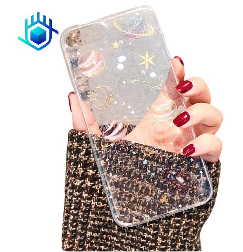 Funda para iPhone Universo Galaxia Estrellas Mujer Hombre 3D