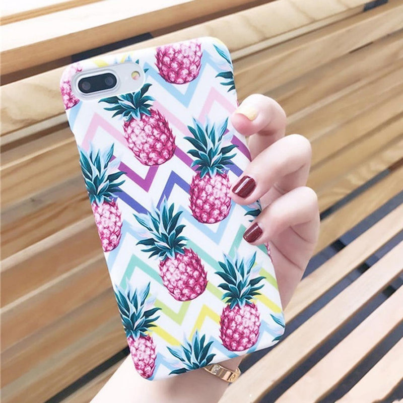 Funda Piña Retro Para iPhone Vintage Dama Hombre Mujer Playa