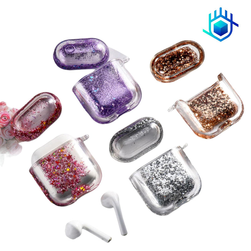 Funda Brillos Liquido para AirPods Case Uso Rudo Mujer Dama