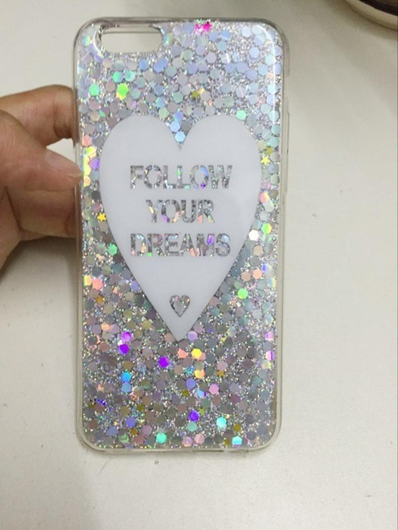 Funda Glitter Para iPhone Corazon Amor Dama Mujer Brillos 3d