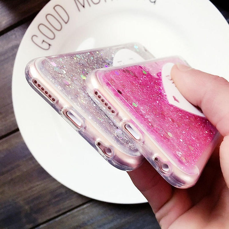 Funda Glitter Para iPhone Corazon Amor Dama Mujer Brillos 3d