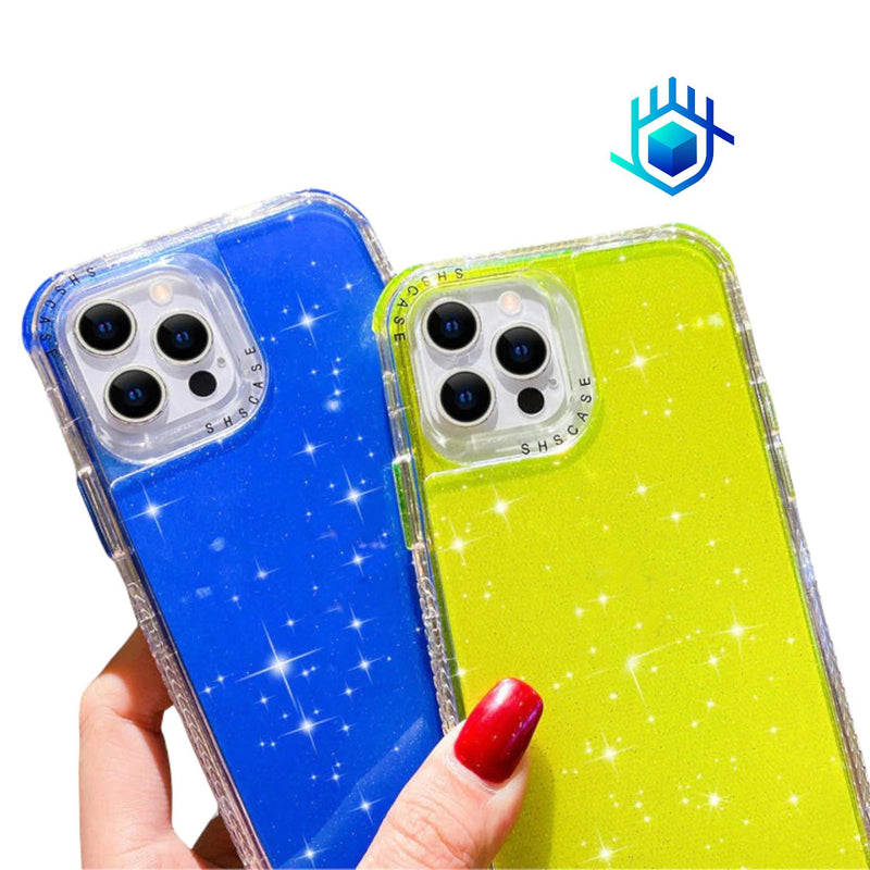 Funda para iPhone 360 Brillos+Mica Protector Reforzada Mujer