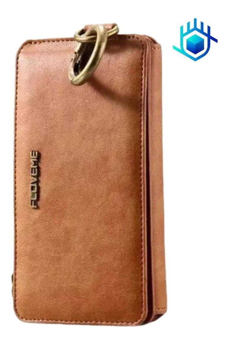 Billetera De Piel para iPhone Galaxy Hombre Cartera Tarjetas