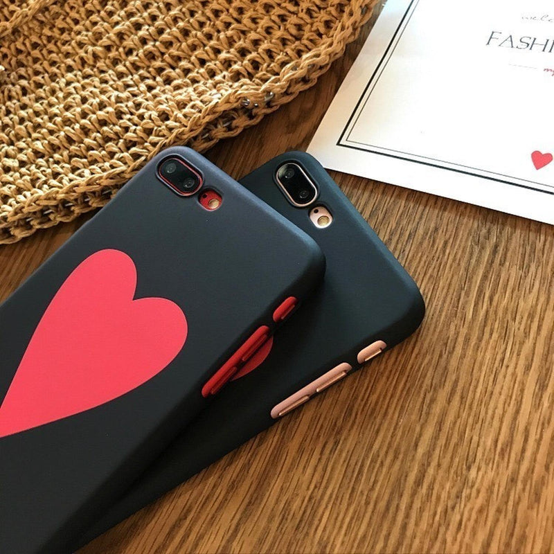 Funda Para iPhone Corazon Solitario Grande Dama Hombre Mujer