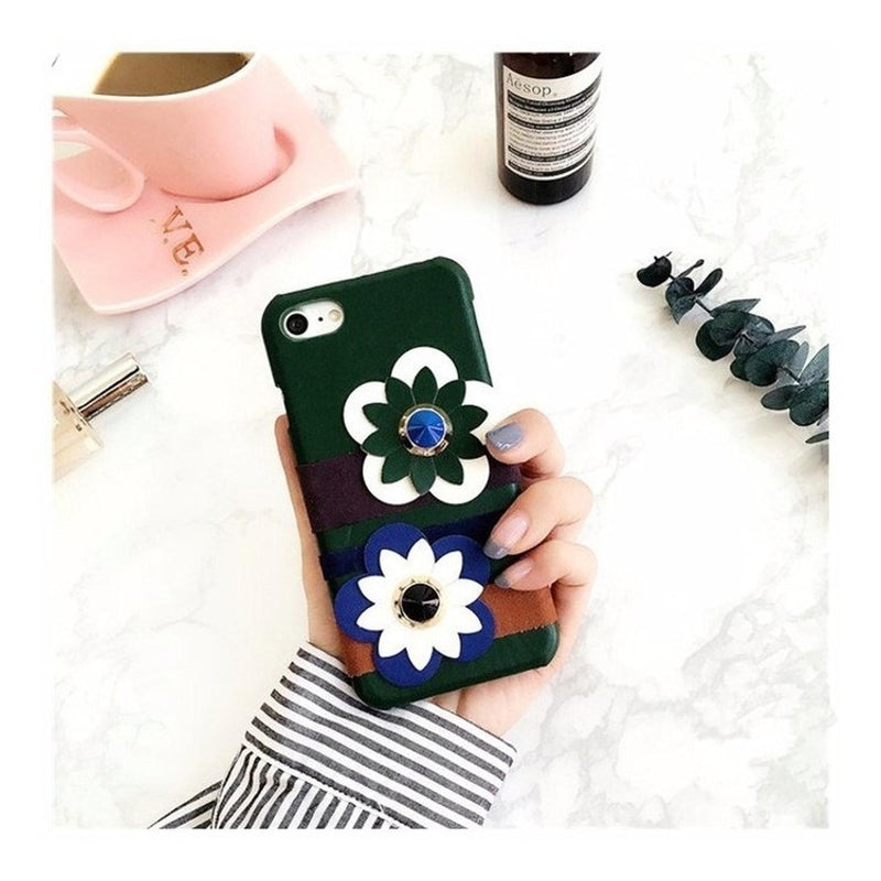 Case Para iPhone Flores Piedra Colores Otoñales Mujer Funda