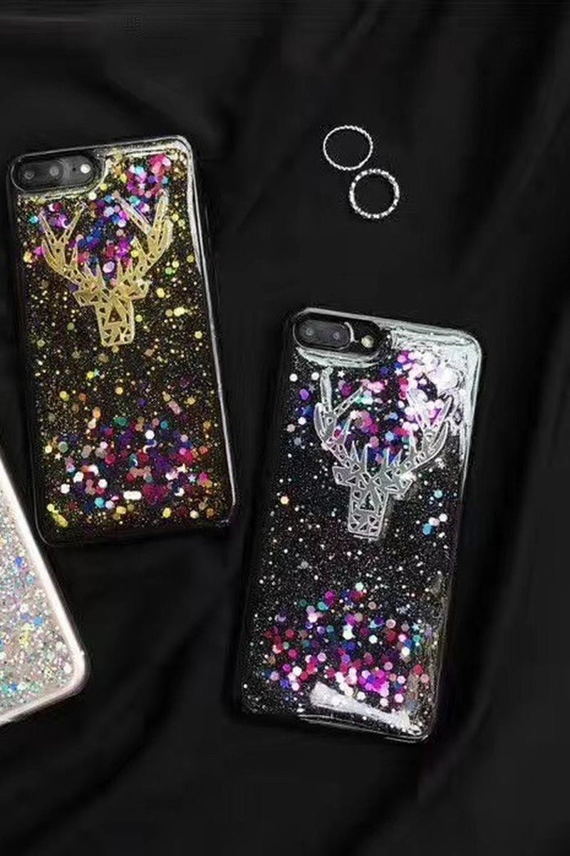 Funda para iPhone Alce Brillos Estrellas Galaxia Reno Foil