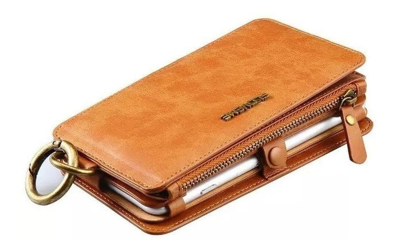 Billetera De Piel para iPhone Galaxy Hombre Cartera Tarjetas