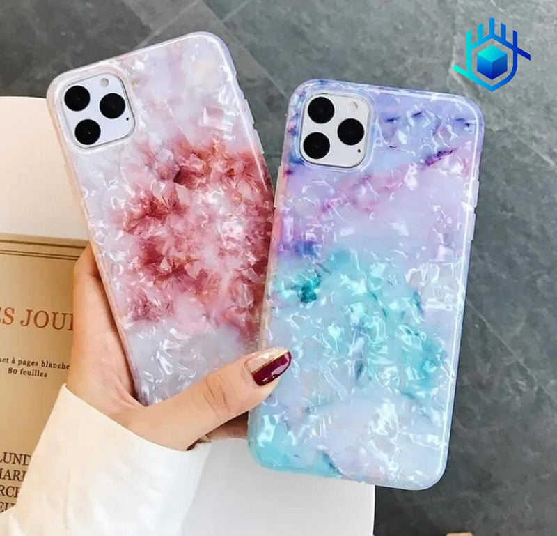 Funda para iPhone Brillo Resistente Mujer Case Tornasol Dama