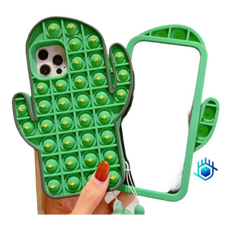 Funda Para iPhone PopIt Cactus Fidget Burbuja Juguete Mujer