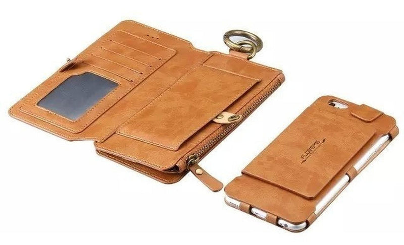 Billetera De Piel para iPhone Galaxy Hombre Cartera Tarjetas