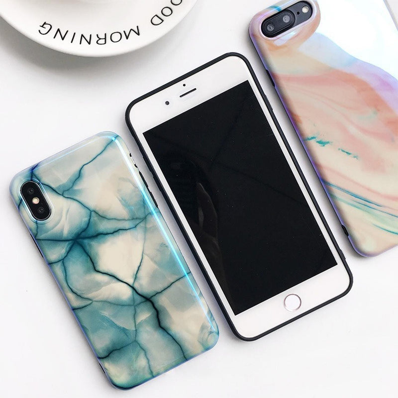 Funda Para iPhone Pintura Marmol Arte Brillos Hombre Mujer