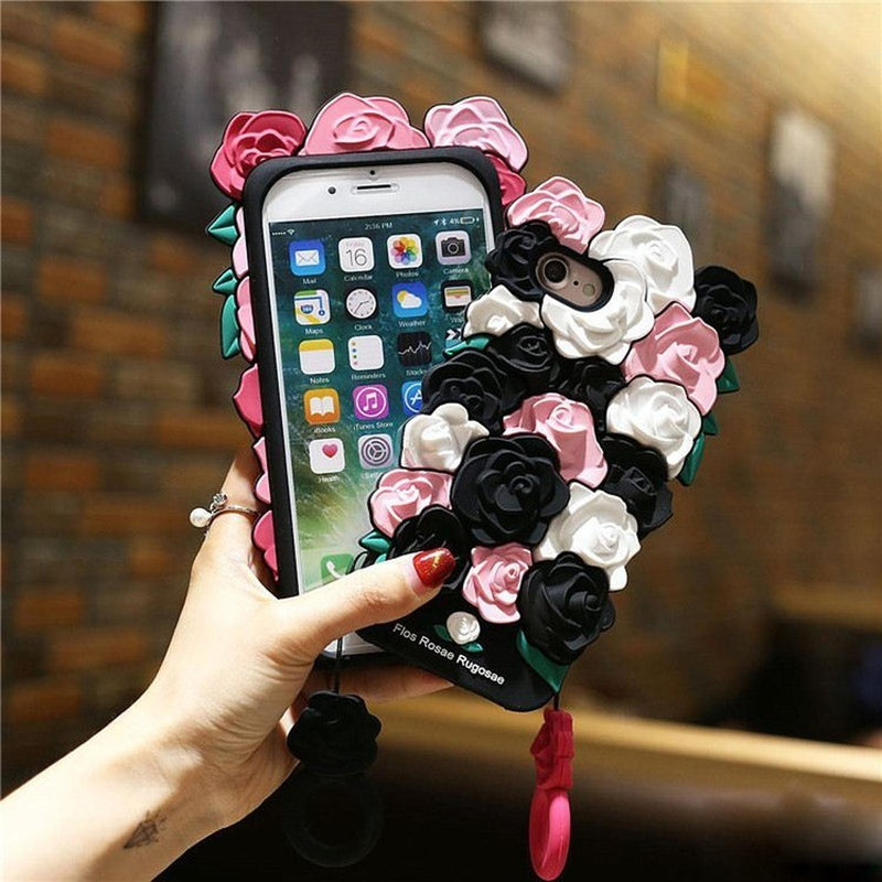 Case De Flores Para iPhone Dama Mujer Moda Amor Regalo Love