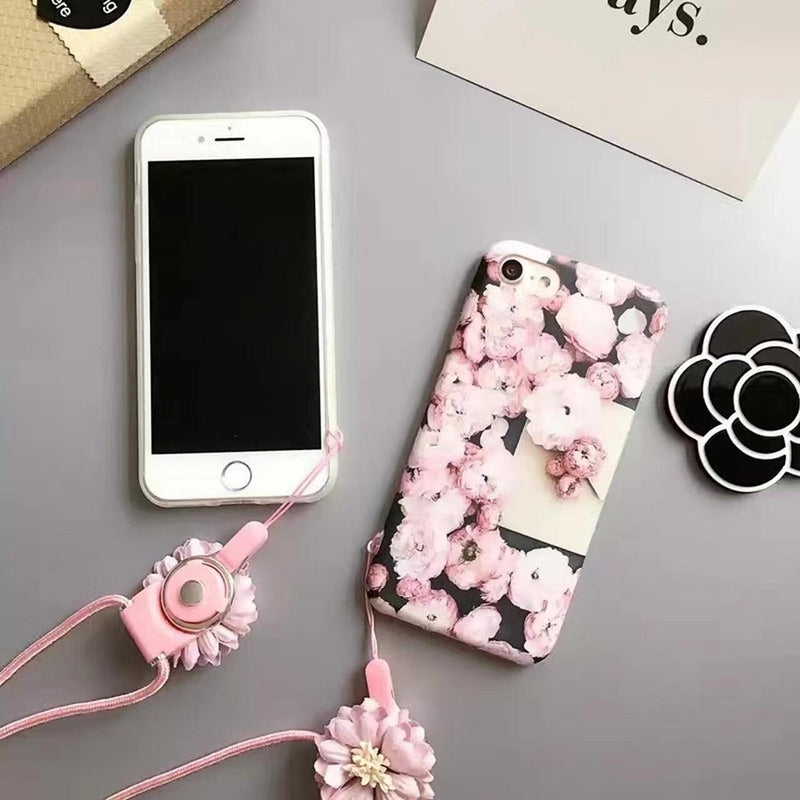 Funda para iPhone Rosas Flores Case Mujer Reforzada Dama