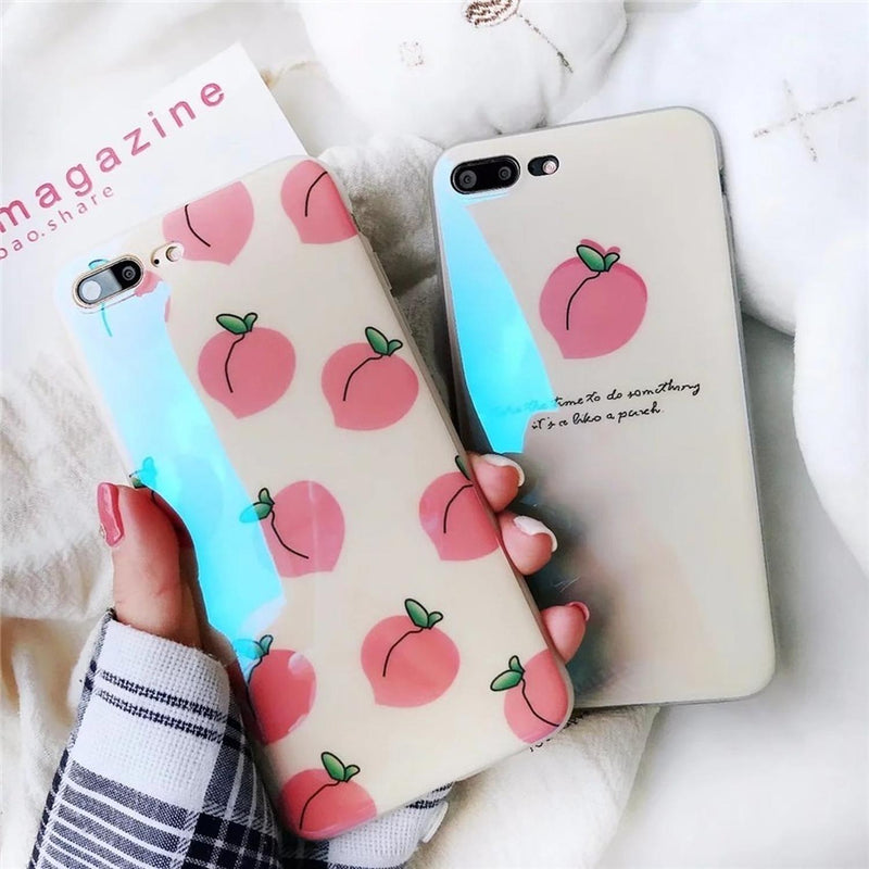 Funda Retro Para iPhone Durazno Vintage Fruta Mujer Hombre