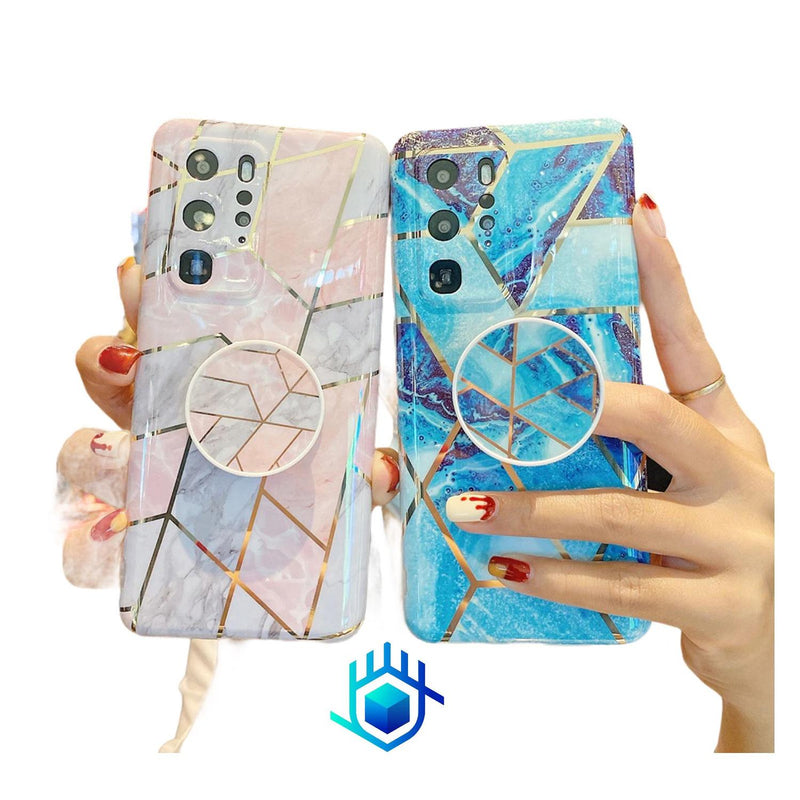 Funda Para Huawei + Mica Lineas Case Mujer Protector Mujer