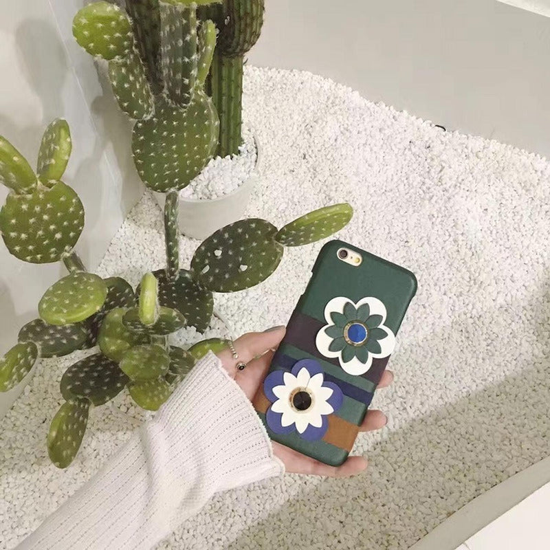 Case Para iPhone Flores Piedra Colores Otoñales Mujer Funda