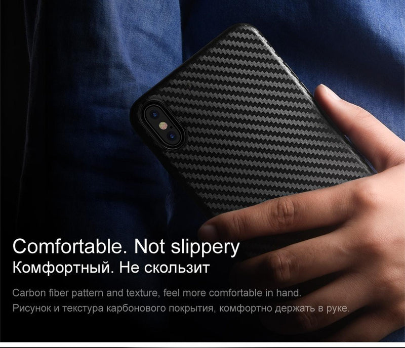 Funda Para iPhone Goma Carbon Protector Hombre Mujer Lineas