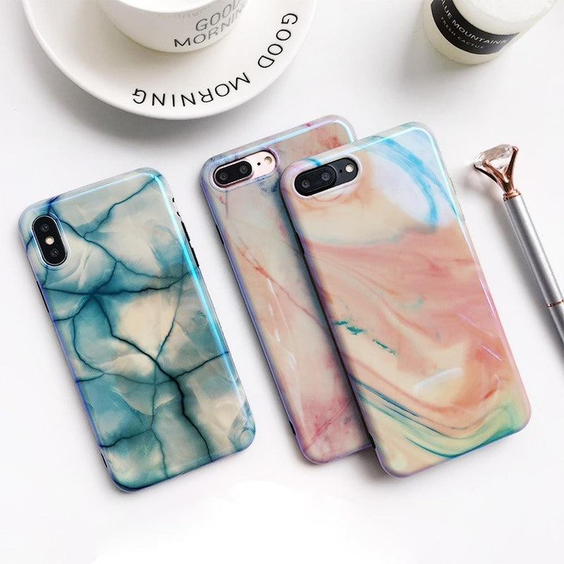 Funda Para iPhone Pintura Marmol Arte Brillos Hombre Mujer