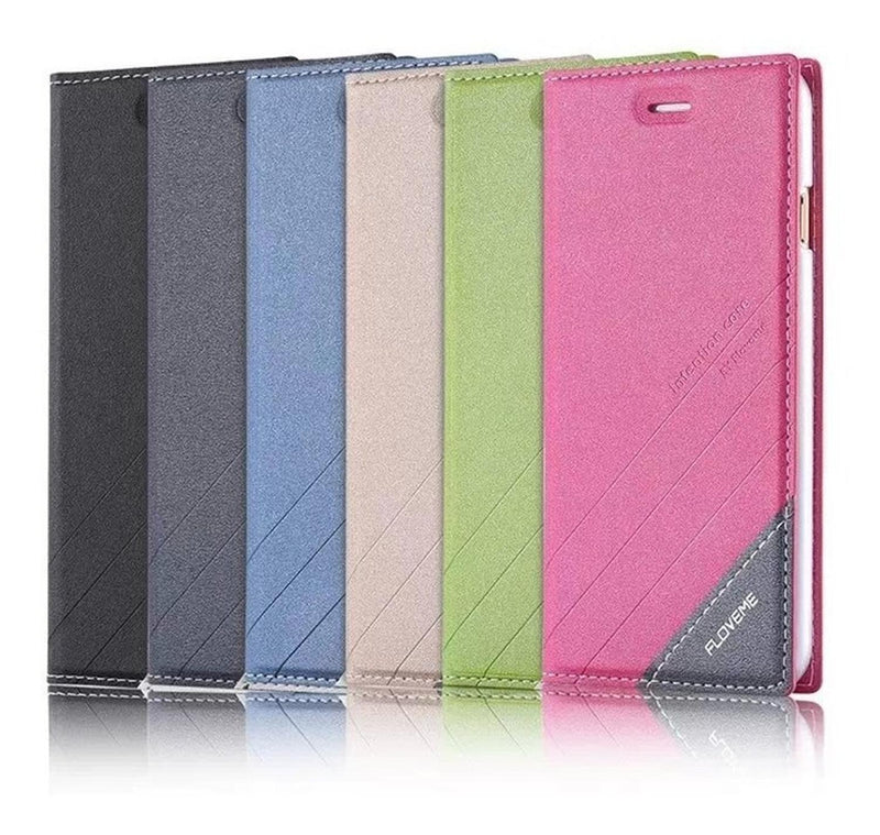 Funda Flip para iPhone Galaxy Cartera Hombre Mujer Billetera