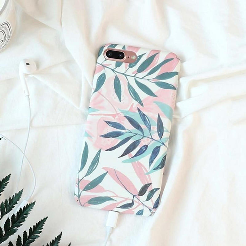 Case De Hojas Para iPhone & Samsung Galaxy Ramas Sombras Flores Plantas Funda Bosque Rigida Resisten