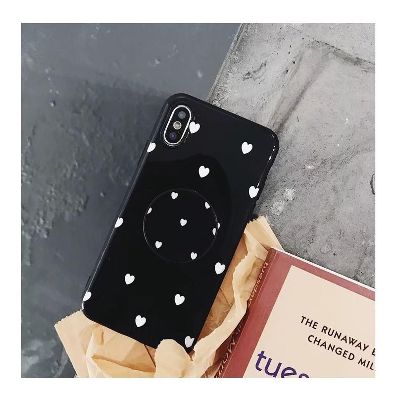 Funda Para iPhone +Mica Corazones Mujer Protector Resistente