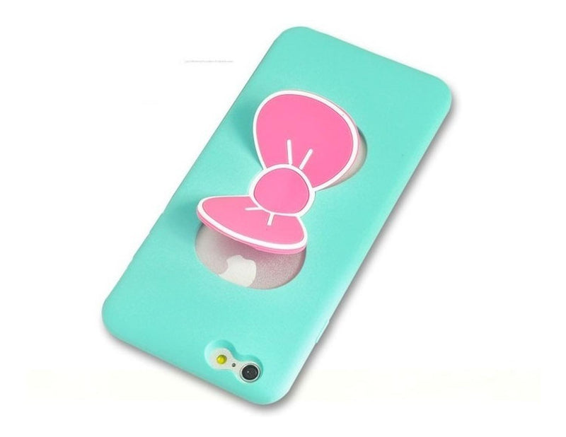 Funda iPhone Con Moño Pastel Dama Mujer Case Parado