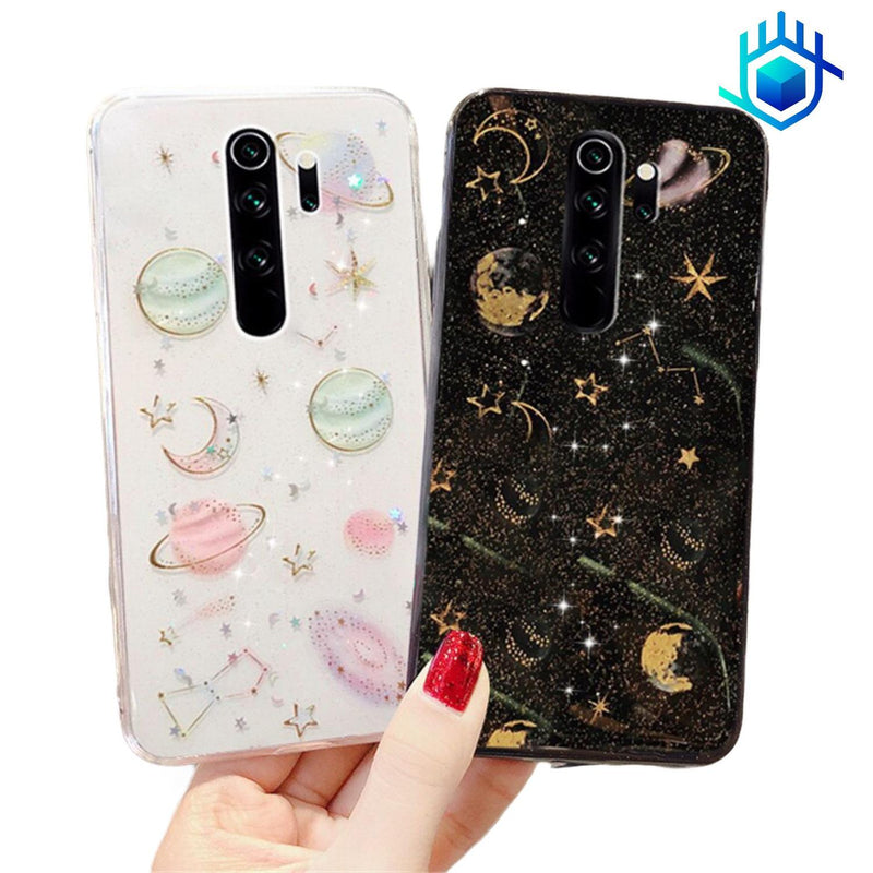 Case Galaxia Huawei Universo Estrellas Mujer Hombre Brillos