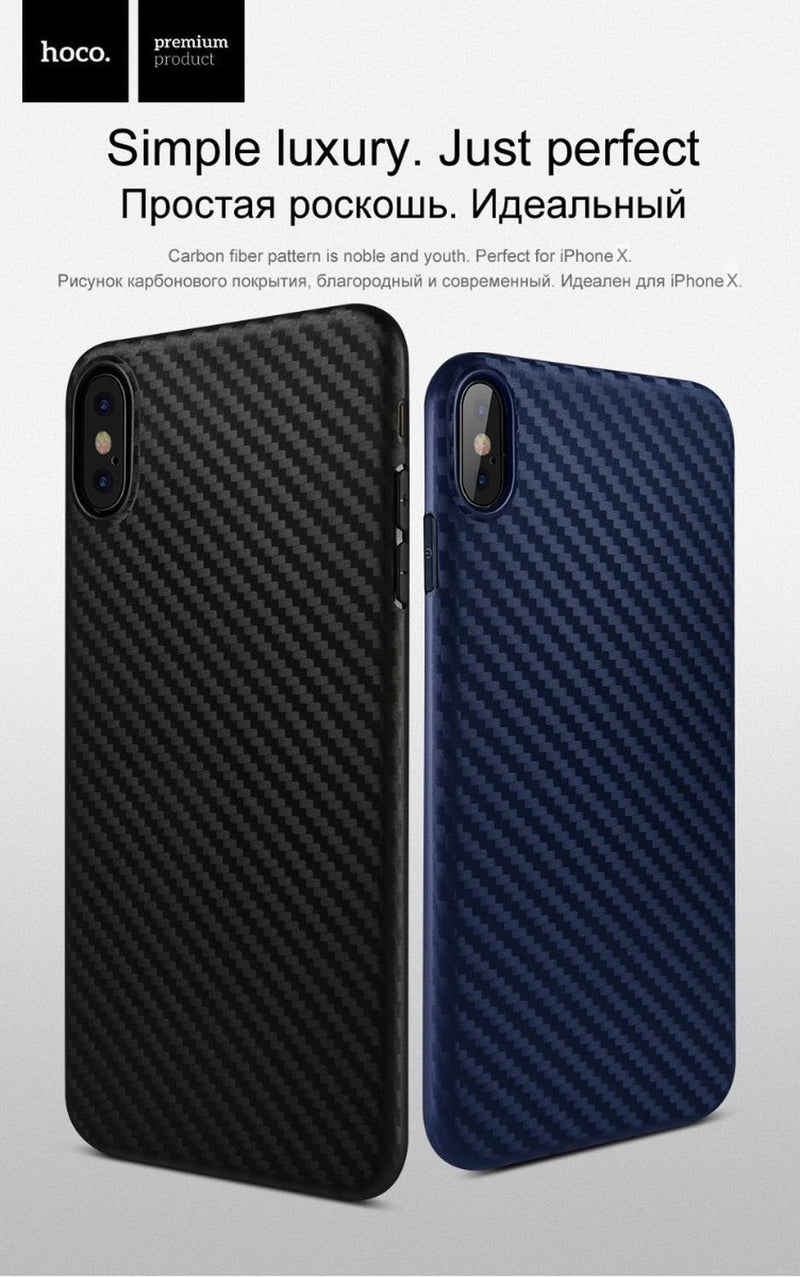 Funda Para iPhone Goma Carbon Protector Hombre Mujer Lineas