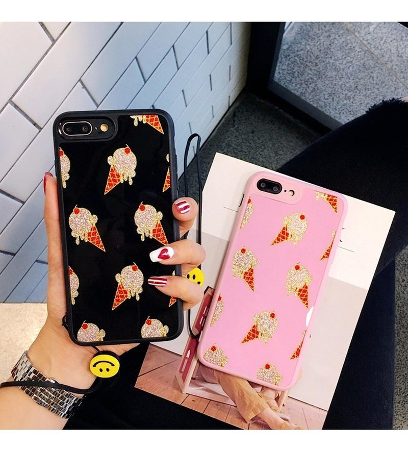 Funda Para iPhone Cono Cereza Chopo Foodie Chispa Dama Mujer