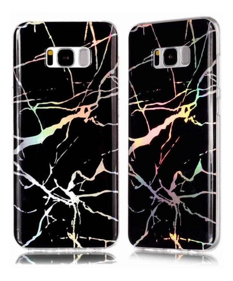 Case Marmol Para iPhone Goma Laser Tornasol Mujer Caballero