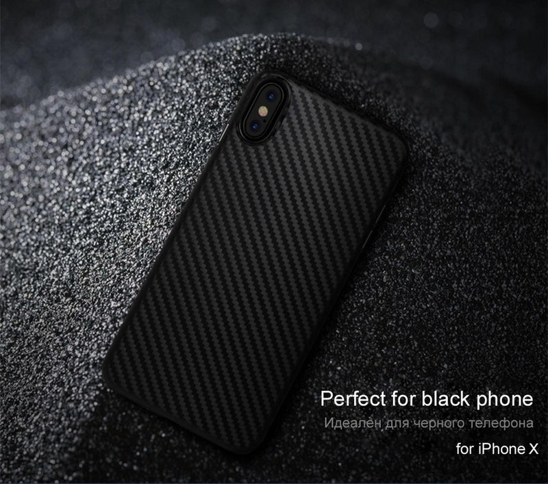 Funda Para iPhone Goma Carbon Protector Hombre Mujer Lineas