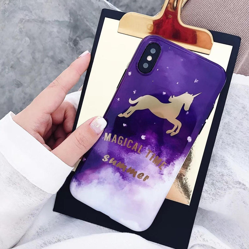 Funda Para iPhone Magical Unicornio Mujer Galaxia Universo