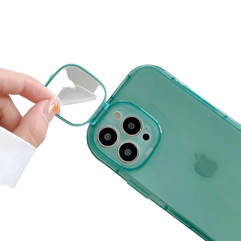 Funda Protector Espejo en Camara para iPhone 13 Pro + Mica