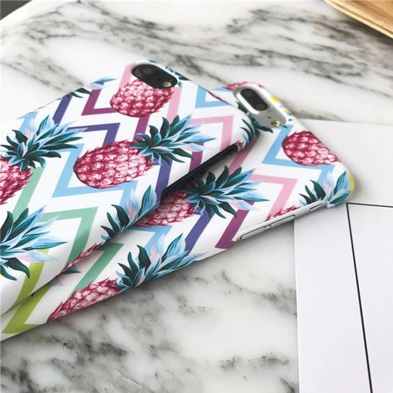 Funda Piña Retro Para iPhone Vintage Dama Hombre Mujer Playa