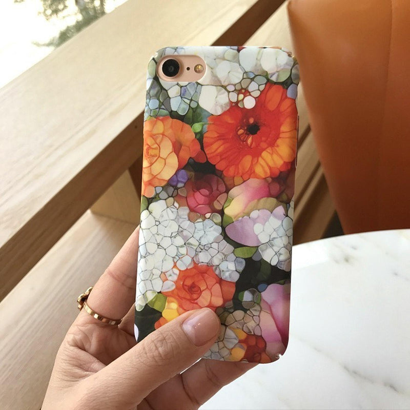 Funda Para iPhone Pintura Flores Arte Oleo Mujer Hombre Moda