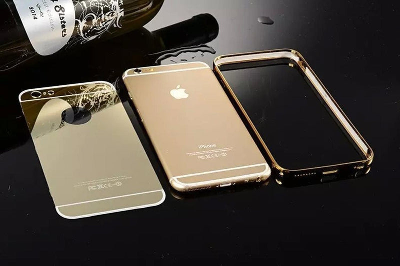 Case Para iPhone De Aluminio Espejo Bumper Resistente Uso Rudo Metal Funda Hombre Mujer Dama Caballe