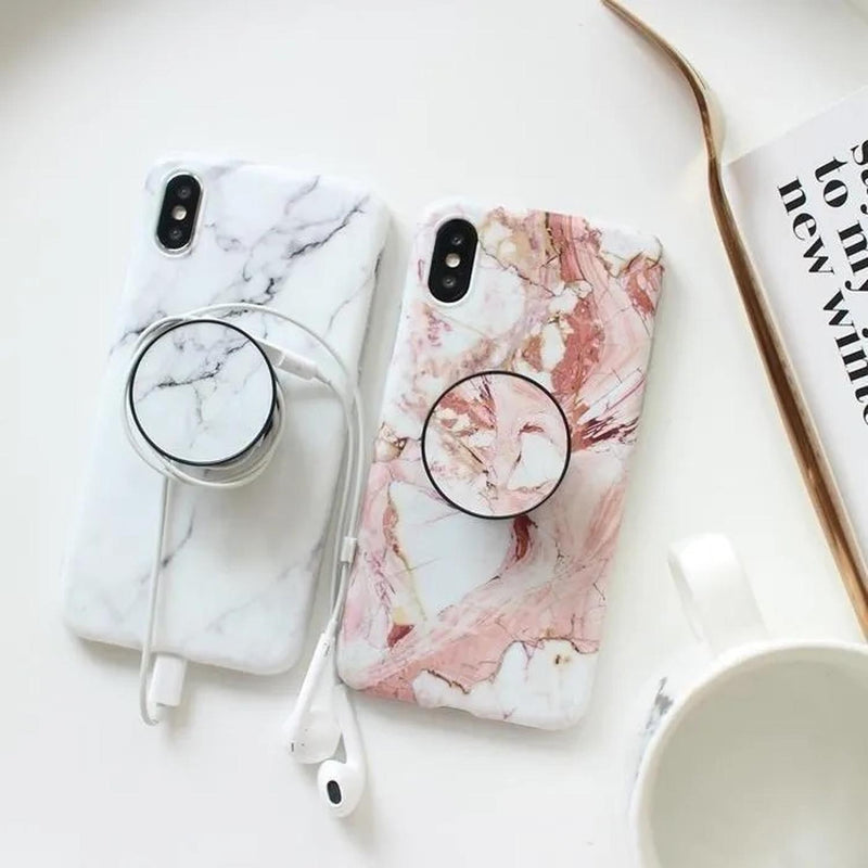 Funda Marmol Compatible Con iPhone Hombre Mujer Goma Moda