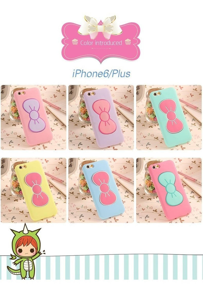 Funda iPhone Con Moño Pastel Dama Mujer Case Parado