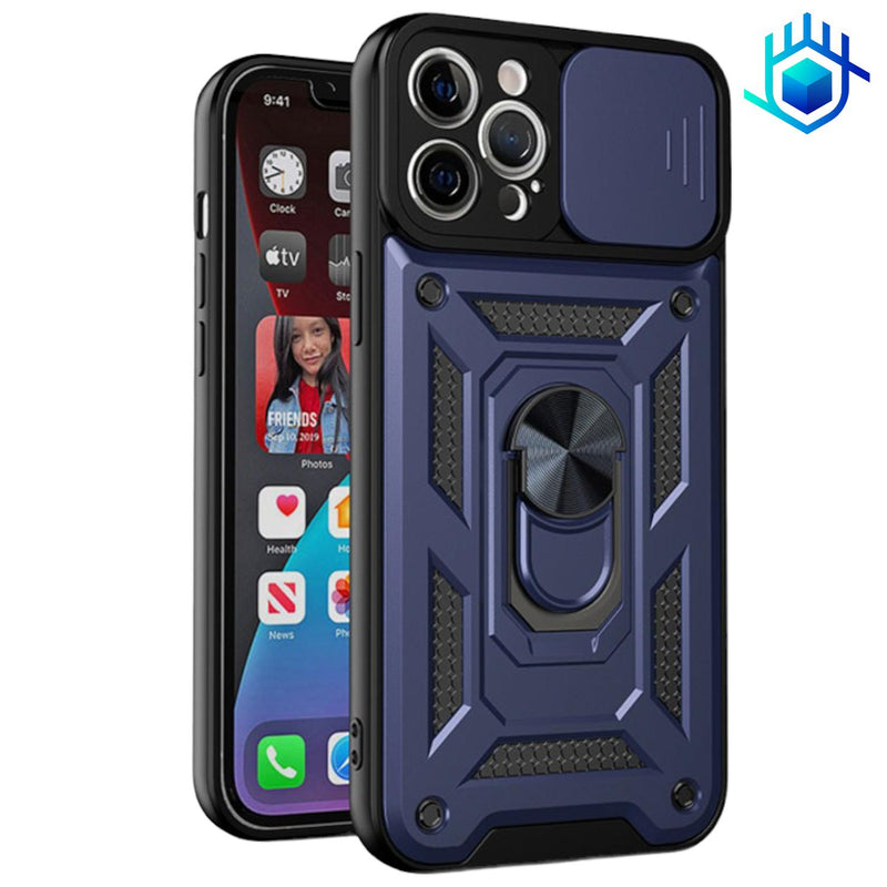 Funda para iPhone Robot V2.0 Anillo + mica Hidrogel Uso Rudo