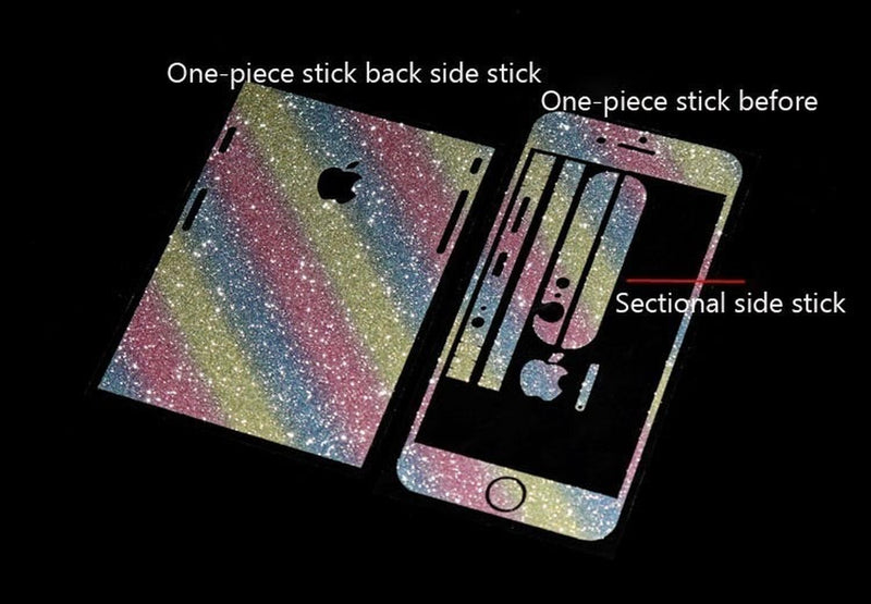 Sticker Glitter para iPhone Mujer Hombre Brillos Pegatina 3d