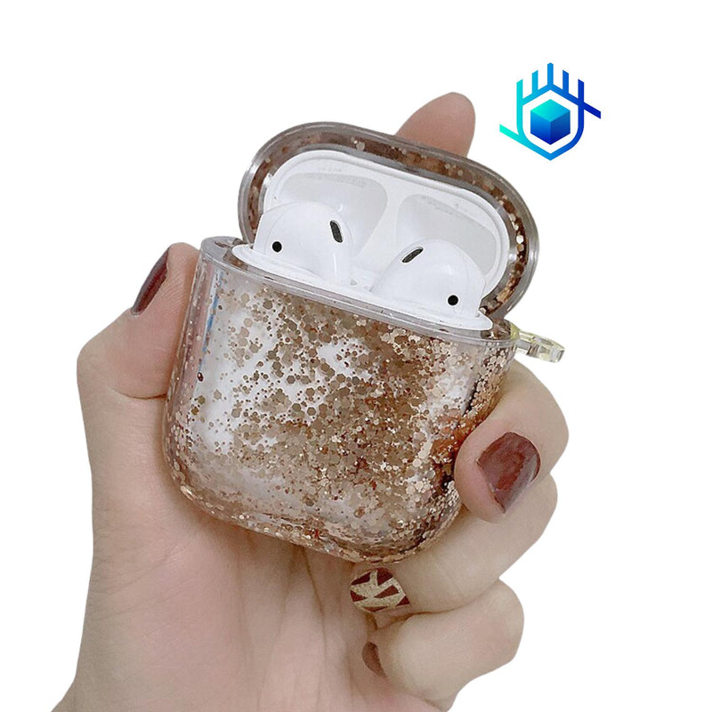 Funda Brillos Liquido para AirPods Case Uso Rudo Mujer Dama