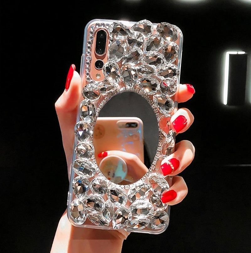 Case Espejo Piedras Colgante Galaxy S8|s9|s10|e|+ Note8/9