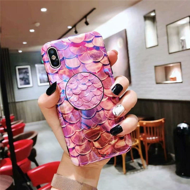 Funda para iPhone Escamas Tornasol Hombre Mujer Case Brillos