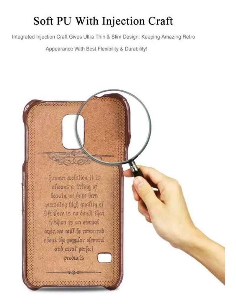 Funda Para iPhone Galaxy Cartera Piel Guarda Tarjeta Hombre