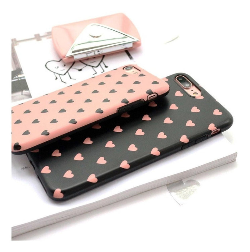 Funda Corazon De Goma Para iPhone Dama Hombre Mujer Novios